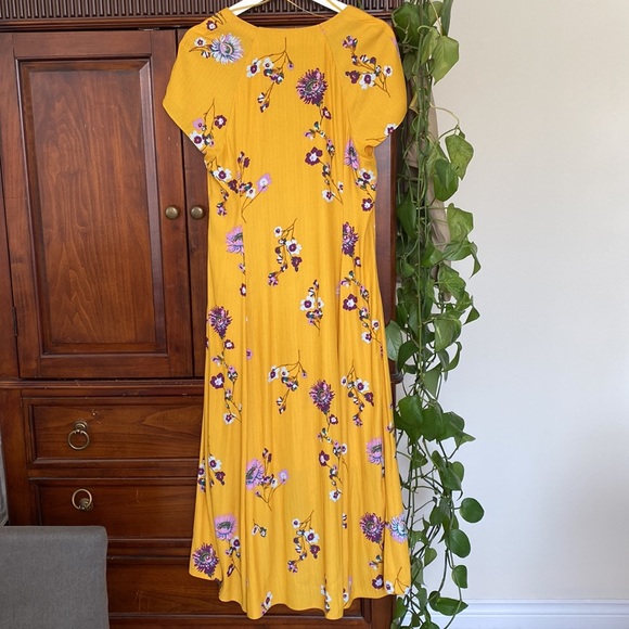 Free People Lost in You Yellow Floral Midi Dress - Picture 5 of 15